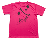 Tシャツ心（黒／ピンク）